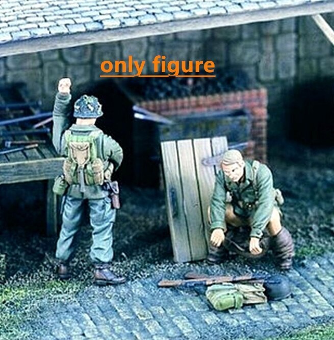 Maquette model, 1/35 Nemrod resin figures, US Gi Infantry soldiers X3