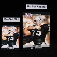1990 Howie Long Los Angeles Raiders Pro Set Mini #545 ... See Description