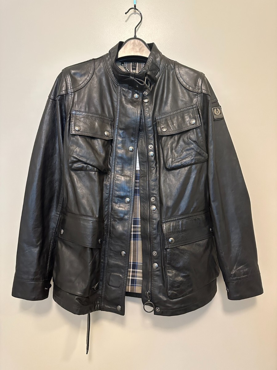 New Belstaff Iconic Trialmaster Panther Leather Field Jacket Coat