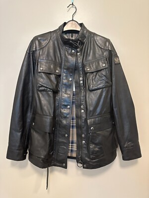 New Belstaff Iconic Trialmaster Panther Leather Field Jacket Coat