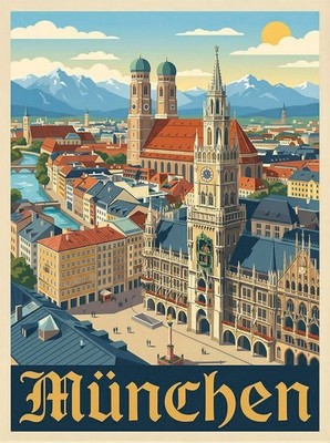 Munich Munchen Germany Poster Repro Print Poster 13x19