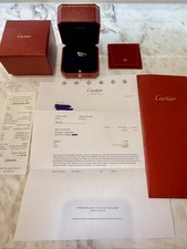 Auth Cartier 18K Yellow Gold Small Juste Un Clou Ring Size 6 / 52 w Docs and Box