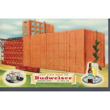 Budweiser Stockhouse 14 Anheuser Busch St Louis MO Postcard Vintage