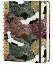 Forest Cranes Lined Spiral Journal Notebook, A5 College Ruled Notebook for Note