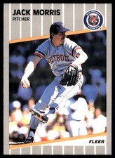 Jack Morris 1989 Fleer #139 Detroit Tigers MLB READ FREE SHIPPING AutographDen