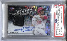 2022 Topps Pristine Popular Demand #PDAR-JS Juan Soto PSA 10 GEM MINT MEM Auto N