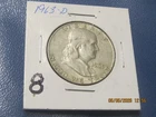New Listing1963 d  Franklin Half Dollar, Unc- 90% Silver - 0.3617 Troy Ounces, #1