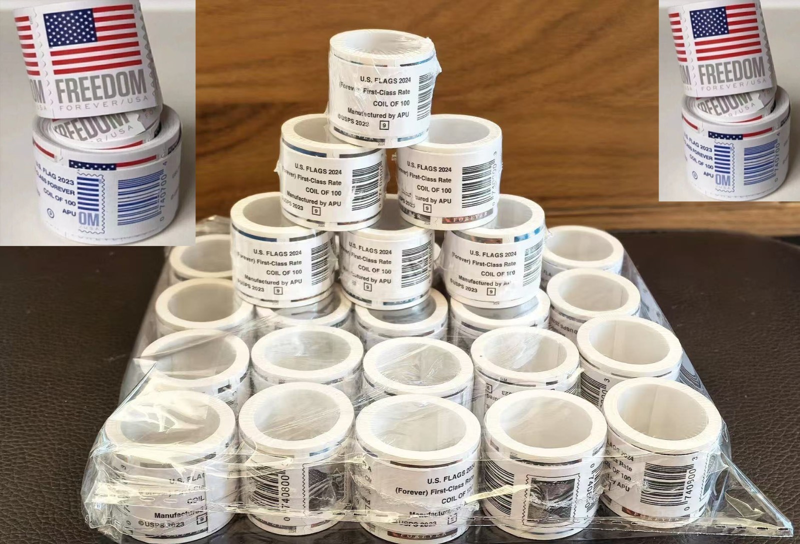 New 50 Rolls of 100 USPS -POSTAGE-5000pcs New Sealed, Free Shipping！