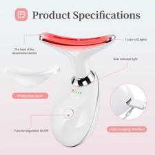 Red-Light-Therapy-for-Face and Neck, Face   culpting Wand with 7 Color, Anti   