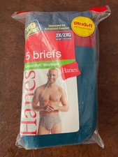 Vintage Men's Hanes Comfort Soft Briefs - 2XL - NEW - 5 Pairs