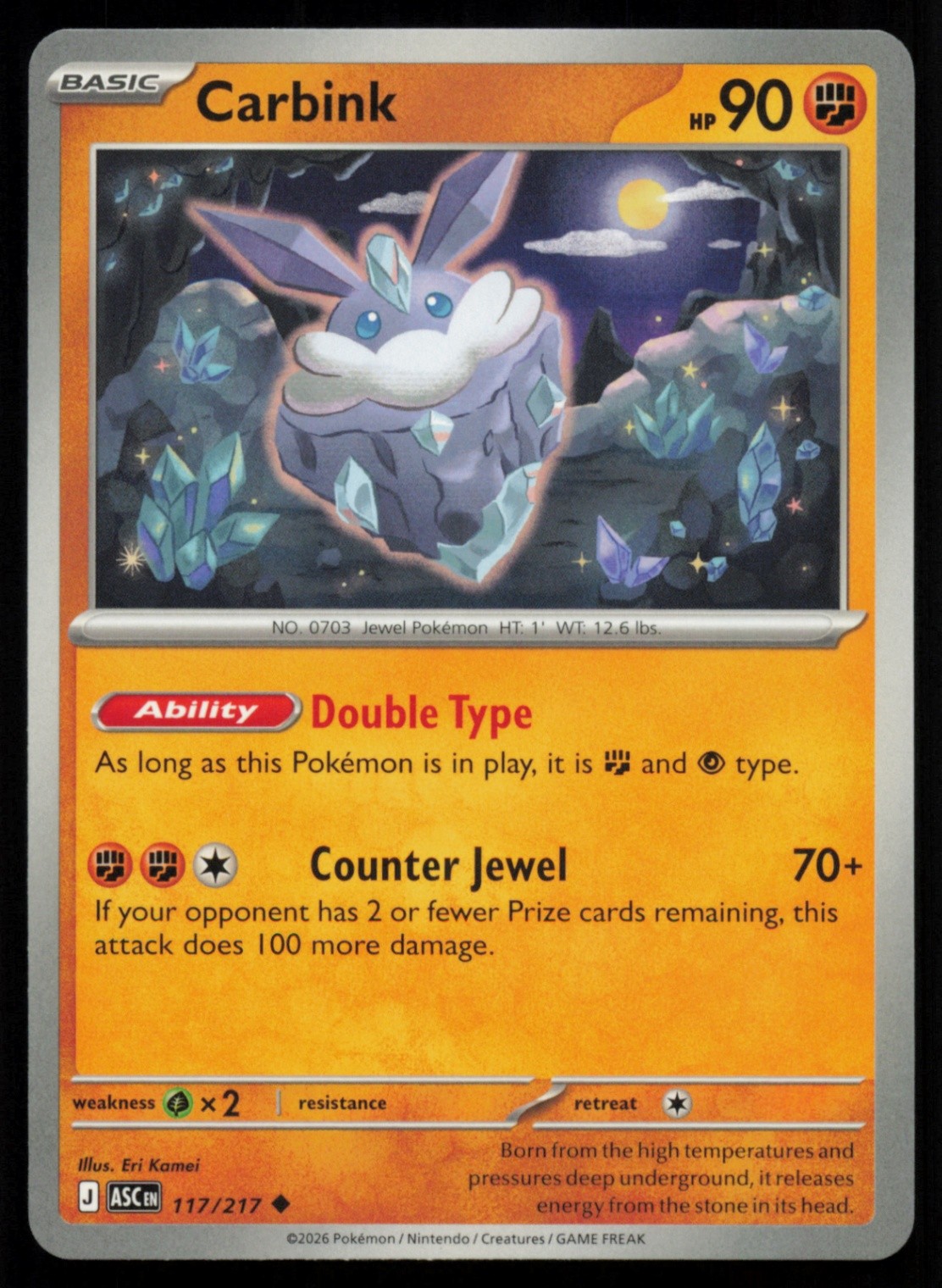 Carbink Uncommon ME: Ascended Heroes 117/217 NM