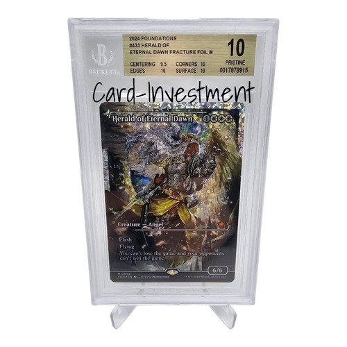 BGS 10 PRISTINE MTG Foundations Herald of Eternal Dawn Fracture Foil #433