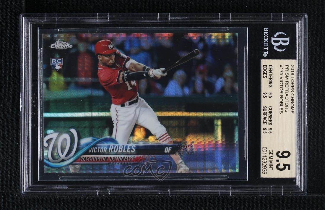 2018 Topps Chrome Prism Refractor Victor Robles BGS 9.5 GEM MINT Rookie RC 13c1