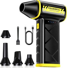 Compressed Air Duster, 130000RPM Ultra-Powerful Electric Air Duster, 3-Speed Cor