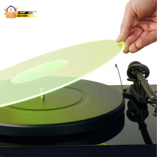 Hudson Hifi Acrylic Turntable Mat - Radiant Lime - Enjoy Richest Tones, Crispes