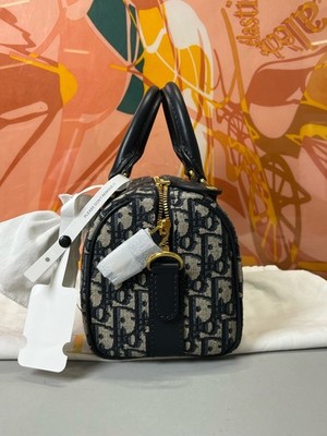 Dior Women's Embroidered Oblique Groove 20 Boston Crossbody