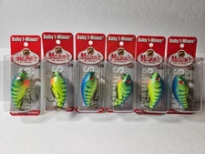 Mann's Bait Company Baby 1- (6 lures of Blue Green Sunfish  Crystaglow)