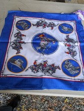 2 Western Bandana Scarf Handkerchief Rodeo Bronco Cowboy Boots, Hat Horses