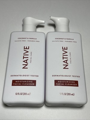 (2 BOTTLE) Native Moisturizing Facial Cleanser 355mlEACH Coconut & Vanilla