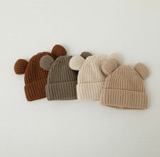 Baby Toddler Winter Knitted Bear Hat Warm Beanie 1-4 Years 