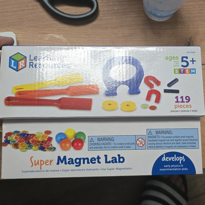 Learning Resources Super Magnet Lab Experimentier-Set 119 Teile 5-7 J. LER2064