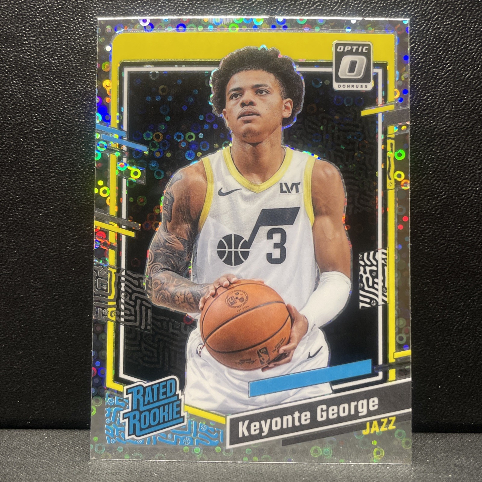 2023-24 Donruss Optic Keyonte George #223 Rookie Fast Break Silver Prizm Jazz RC