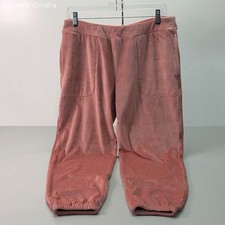 Soma Women's Clay Rose Ribbed Micro Plush Banded Cuff Pants Size M NWT