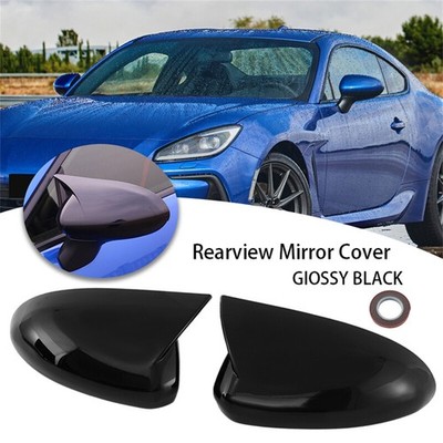 Fit For 2022-2025 Subaru BRZ Toyota GR86 Side Mirror Cover Cap ABS Glossy Black
