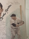 Mickey Mantle Signed Artwork PSA/DNA LOA Autographed Yankees
