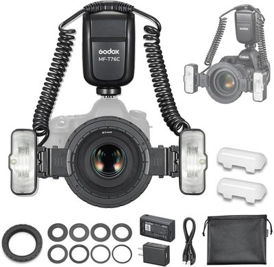 Godox MF-T76 C MF-T76C 76Ws Macro Twin Flash TTL Speedlite for Canon Camera DSLR