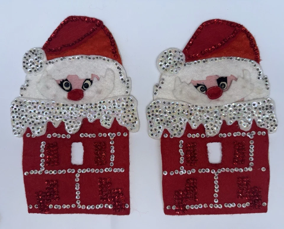 Interruptor de luz vintage Bucilla NATAL para artesanato com agulha e tampas de maçaneta de porta - Lote de 9 - Imagem 4 de 4