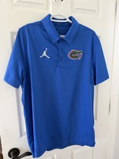 Nike Florida Gators Dri-FIT Blue Polo Shirt Men's Size L Athletic Team Apparel