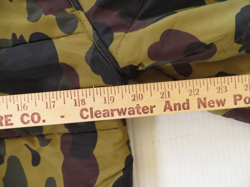 Bape A Bathing Ape Jacket Mens Med? Sm? Camo Shark Full Zip Hoodie Puffer Tiger - Picture 8 of 9