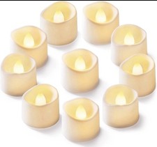 Homemory Flickering Flameless LED Tea Lights 24 Pack Battery Operated 200 Hours