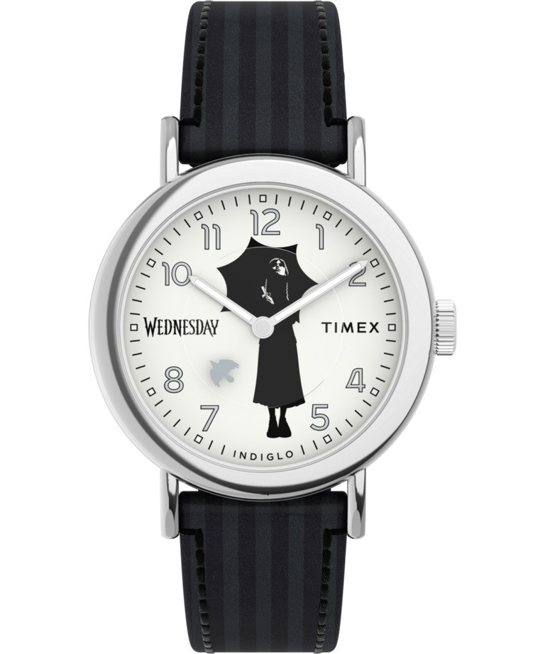 Wristwatch TIMEX WEEKENDER WEDNESDAY TW2Y19400 Leather Black Addams