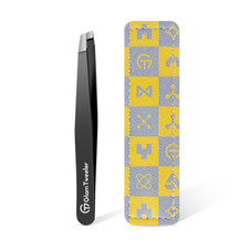 Karlash Slant Tweezers Professional Stainless Steel Slant Tip Tweezer Eyebrow