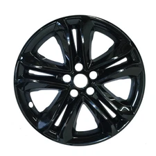 18" Gloss Black Wheel Covers Set of 4 - Fits 2019 Ford Edge