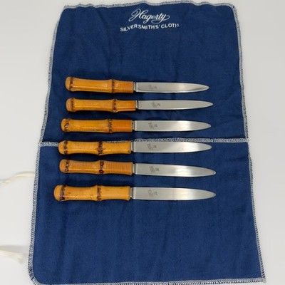 シナリー　パルファン　３本セット Vintage 6pc J.A. Henckels Friodur Knife Set Bamboo Handles