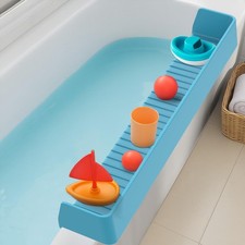 Bathtub Splash Guard for Tub Kids, Longer Silicone Water for...