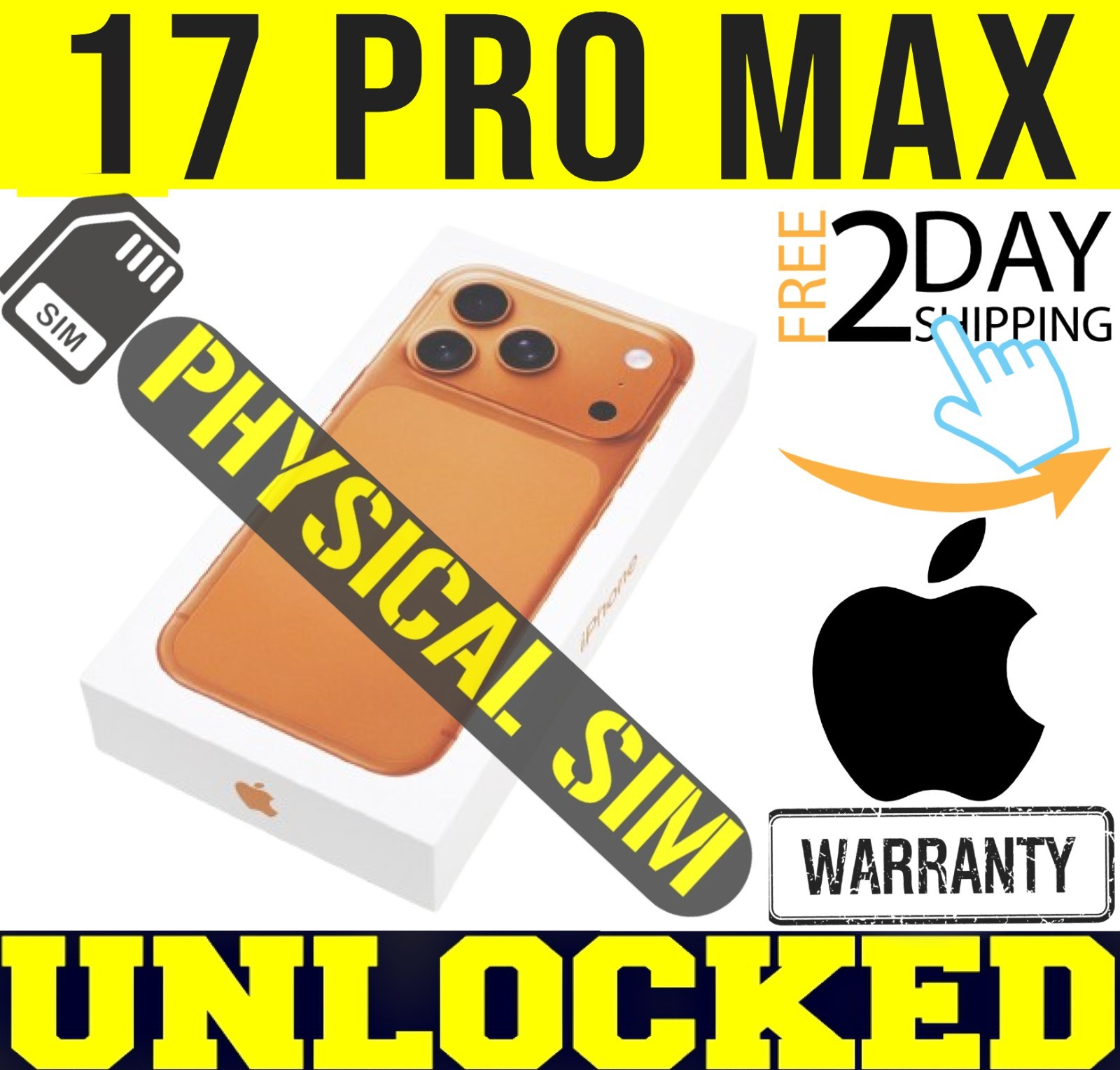 Apple iPhone 17 Pro Max - 256 GB - Cosmic Orange (Unlocked)