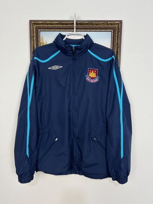 Vintage Umbro West Ham United Football Blue Jacket Hooded Track