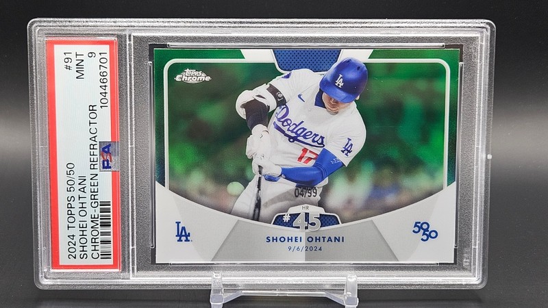 Shohei Ohtani 2024 Topps 50/50: #45 Green /99 PSA 9 Angels Dodgers