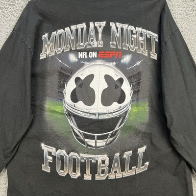 ESPN x MARSHMELLO NFL Monday Night Football Long Sleeve Shirt Large Black RARE