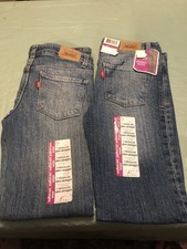 Levi s Slim Straight Leg Girls Jeans Size 7 Lot Of 2 Pair