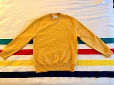 Wallace  Barnes 100 Merino Wool Boiled Sweatshirt Men  s Medium Mustard Yellow