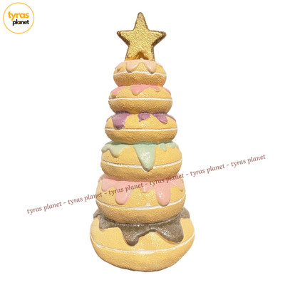 12'' TALL Cupcakes & Cashmere STACKED DONUT TREE faux Sugar Cookie Star Christmas
