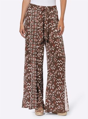 Mode von Heine Damen Schlupfhose Weites Bein rotbraun champagner NEU