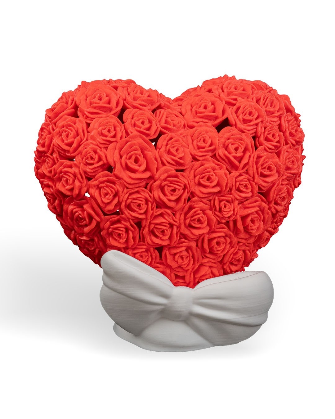 Lampe coeur sculptée de roses pour ambiance cocooning de table de chevet