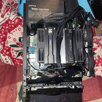 Open Frame Ryzen 3 SLI Gaming PC Build Needs Ddr4 Wall Mount Desktop 2x GPU