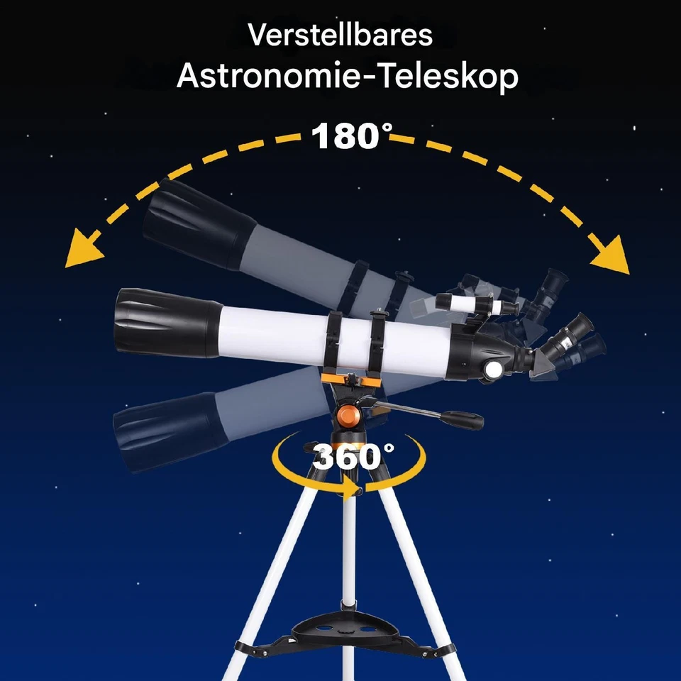 Teleskop Spiegelteleskop Reflektor Astronomie Set - Bild 4 von 4